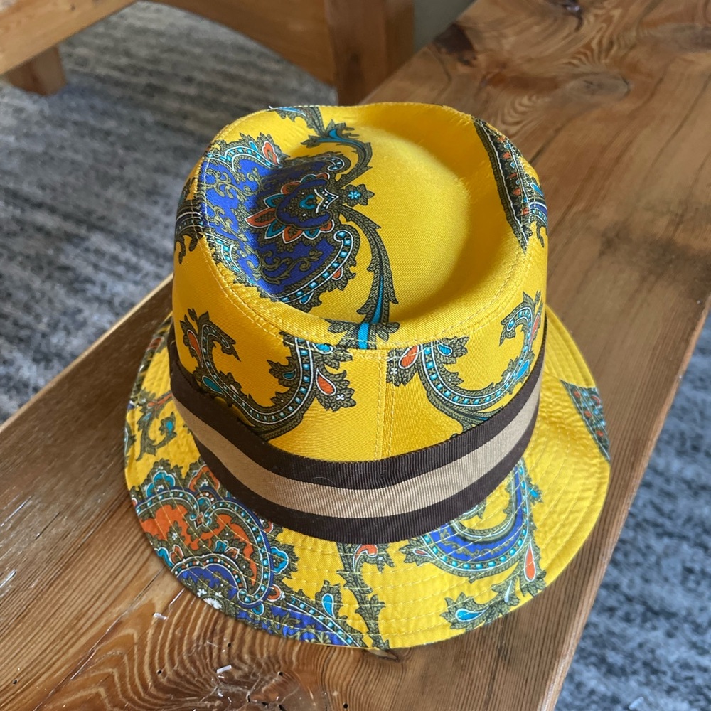Dolce and Gabbana yellow paisley sun hat